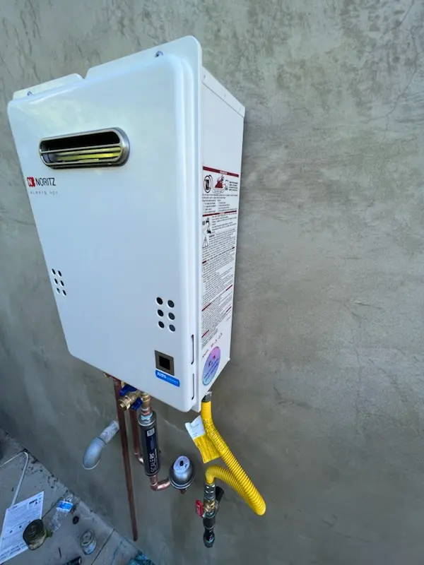 Tankless water heater installation for Randalia homes